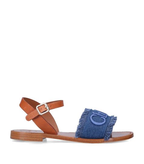 sandalen chloe sale|chloe denim sandals.